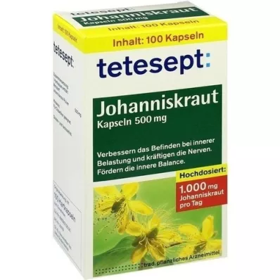 TETESEPT Erva de São João 500 mg Cápsulas, 100 Cápsulas