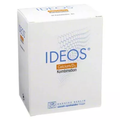 IDEOS 500 mg/400 U.I. Comprimidos mastigáveis, 90 Cápsulas