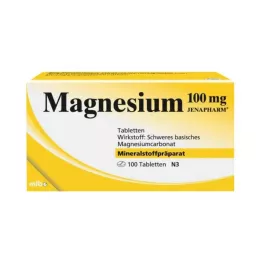 Comprimidos de magnésio 100 mg Jenapharm, 50 comprimidos
