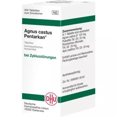 AGNUS CASTUS PENTARKAN Comprimidos, 200 unidades