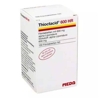 Comprimidos revestidos por película Thioctacid 600 HR , 100 unidades Comprimidos revestidos por película Thioctacid 600 HR , 100 unidades