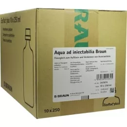 AQUA AD Solução para perfusão injectabilia Ecoflac Plus, 10X250 ml