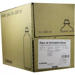 AQUA AD Solução para perfusão injectabilia Ecoflac Plus, 10X500 ml