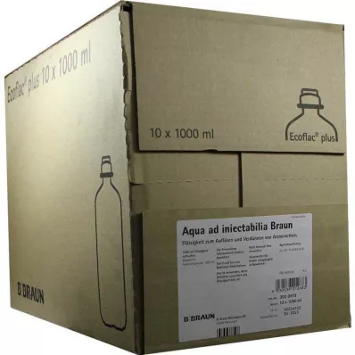 Aqua AD Solução de infusão Injectabilia Ecoflac Plus, 10X1000 ml Aqua AD Solução de infusão Injectabilia Ecoflac Plus, 10X1000 ml
