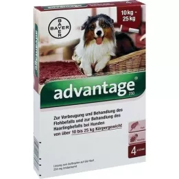 ADVANTAGE 250 solução para cães 10-25 kg, 4 pcs