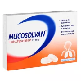 MUCOSOLVAN Pastilhas 15 mg, 20 unid