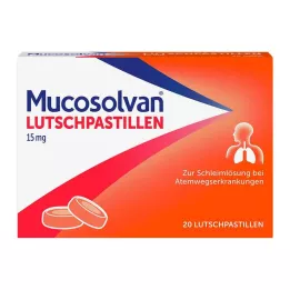 MUCOSOLVAN Pastilhas 15 mg, 20 unid