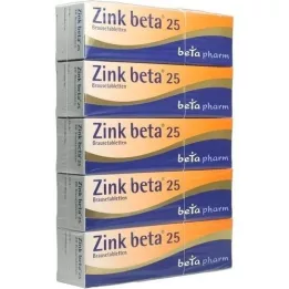 ZINK BETA 25 comprimidos efervescentes, 100 unidades