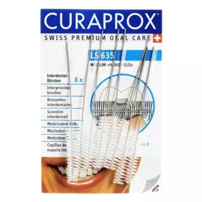 Curaprox LS 635 escova interdental média, 8 peças Curaprox LS 635 escova interdental média, 8 peças