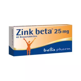 Zinco Beta 25 comprimidos efervescentes, 40 unid