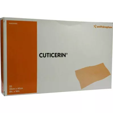 CUTICERIN Gaze de 20x40 cm com revestimento de pomada, 25 unidades CUTICERIN Gaze de 20x40 cm com revestimento de pomada, 25 unidades
