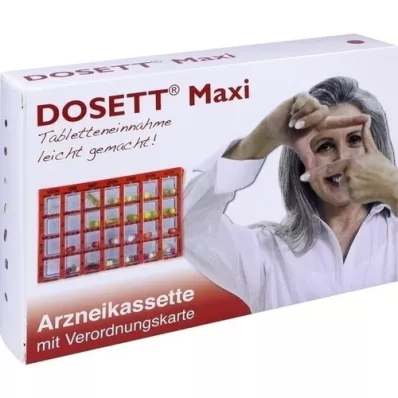 DOSETT Cassete de medicamentos Maxi vermelha, 1 peça