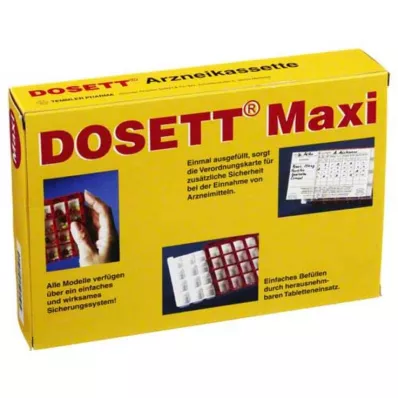 DOSETT Cassete de medicamentos Maxi vermelha, 1 peça