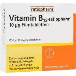 VITAMIN B12-RATIOPHARM 10 μg comprimidos revestidos por película, 100 unid
