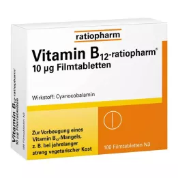 VITAMIN B12-RATIOPHARM 10 μg comprimidos revestidos por película, 100 unid