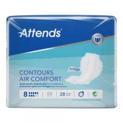 ATTENDS Modelos Contours Air Comfort 8, 28 peças ATTENDS Modelos Contours Air Comfort 8, 28 peças