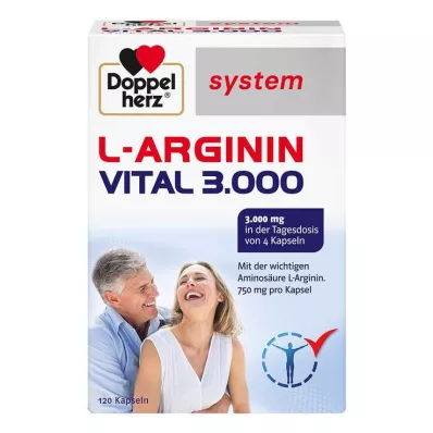 DOPPELHERZ L-Arginine Vital 3.000 system Capsules, 120 Cápsulas