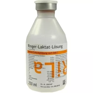 RINGER LAKTAT Solução plástica, 250 ml