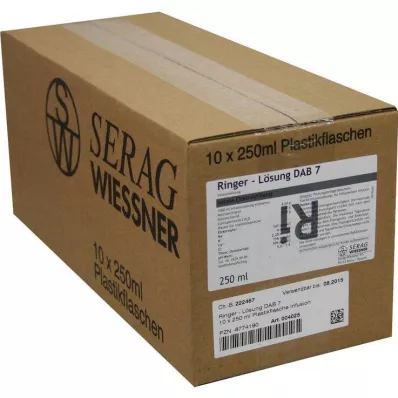 Solução Ringer DAB 7 plástico, 10X250 ml