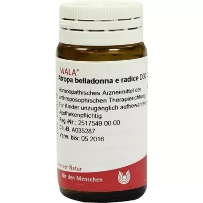 ATROPA belladonna e Radix D 30 glóbulos, 20 g