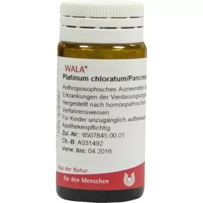PLATINUM CHLORATUM/PANCREAS comp. glóbulos, 20 g