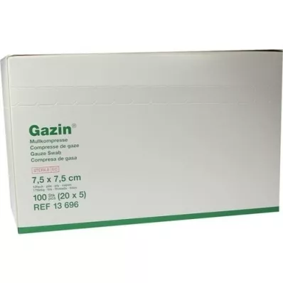 GAZIN Gaze comp. 7,5x7,5 cm estéril 12x médio, 20X5 pcs