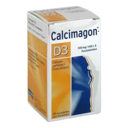 CALCIMAGON D3 Comprimidos para mastigar, 30 cápsulas