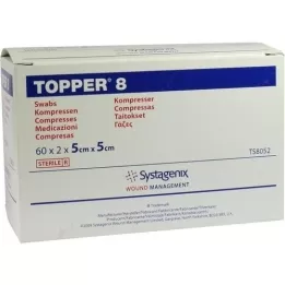 TOPPER 8 Compr.5x5 cm estéril, 60X2 pcs
