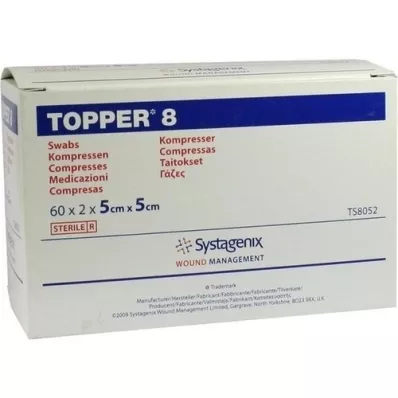 TOPPER 8 Compr.5x5 cm estéril, 60X2 pcs