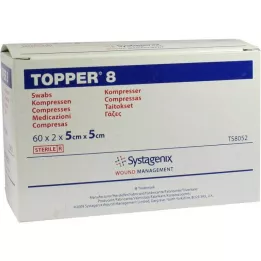TOPPER 8 Compr.5x5 cm estéril, 60X2 pcs