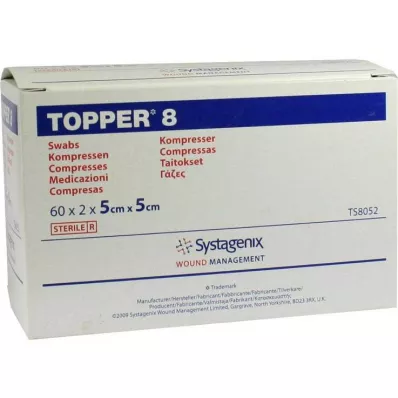 TOPPER 8 Compr.5x5 cm estéril, 60X2 pcs