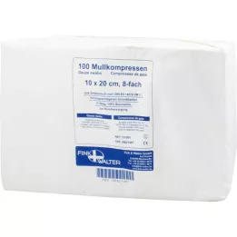 MULLKOMPRESSEN 10x20 cm não estéril 8x, 100 unidades