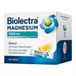 BIOLECTRA Magnésio 300 mg Direct Lemon Sticks, 60 unid