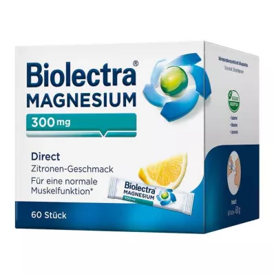 BIOLECTRA Magnésio 300 mg Direct Lemon Sticks, 60 unid