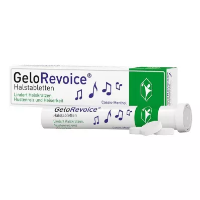 Comprimidos para garganta GeloRevoice Cassis-mentol para rouquidão & Perda de voz, 20 unidades Comprimidos para garganta GeloRevoice Cassis-mentol para rouquidão & Perda de voz, 20 unidades
