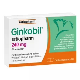 GINKOBIL-ratiopharm 240 mg comprimidos revestidos por película, 30 unid