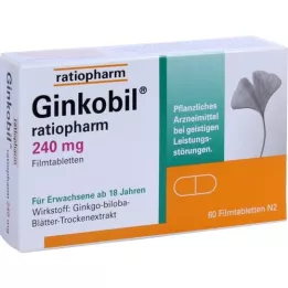 GINKOBIL-ratiopharm 240 mg comprimidos revestidos por película, 60 unid
