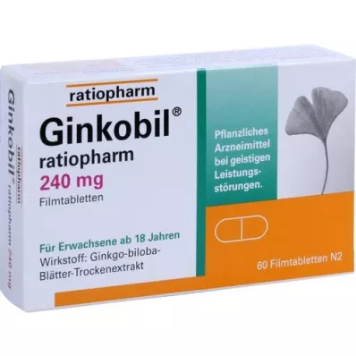 GINKOBIL-ratiopharm 240 mg comprimidos revestidos por película, 60 unid