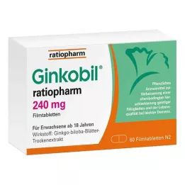 GINKOBIL-ratiopharm 240 mg comprimidos revestidos por película, 60 unid