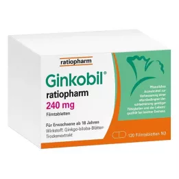 GINKOBIL-ratiopharm 240 mg comprimidos revestidos por película, 120 unid