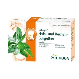 SIDROGA Sacos de filtro de chá para gargarejos e garganta, 20X2,5 g