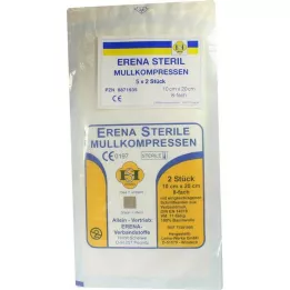 ERENA Compressa de gaze 10x20 cm estéril, 8 dobras, 5X2 pcs