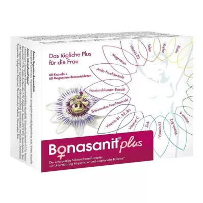 Bonasanit plus embalagem combinada de 60 cápsulas / 60 comprimidos efervescentes, 1 peça Bonasanit plus embalagem combinada de 60 cápsulas / 60 comprimidos efervescentes, 1 peça