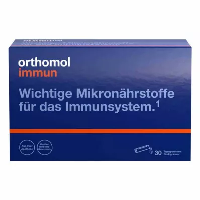 ORTHOMOL Immune direct granules framboesa/mentol, 30 unid