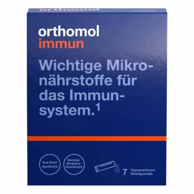Orthomol Immun grânulos diretos mentol-framboesa, 7 unidades Orthomol Immun grânulos diretos mentol-framboesa, 7 unidades