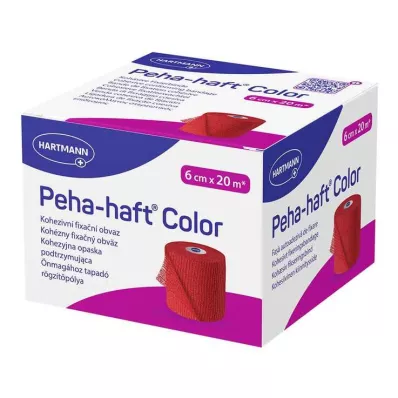 PEHA-HAFT Fita de fixação colorida sem látex 6 cmx20 m vermelho, 1 unid PEHA-HAFT Fita de fixação colorida sem látex 6 cmx20 m vermelho, 1 unid