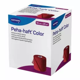 PEHA-HAFT Fita de fixação colorida sem látex 10 cmx20 m vermelho, 1 unid