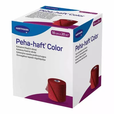 Peha Haft Bandagem de fixação de cor látex f.10 cm x 20 m vermelho, 1 peça Peha Haft Bandagem de fixação de cor látex f.10 cm x 20 m vermelho, 1 peça