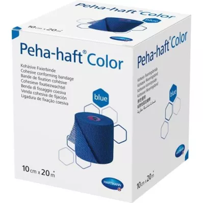 PEHA-HAFT Fita de fixação colorida sem látex 10 cmx20 m azul, 1 unid