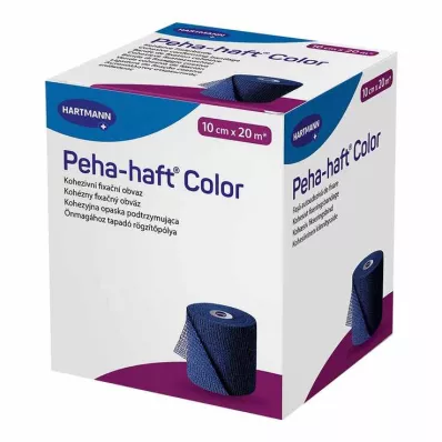 Peha Haft Bandagem de fixação de cor látex f.10 cm x 20 m azul, 1 peça Peha Haft Bandagem de fixação de cor látex f.10 cm x 20 m azul, 1 peça